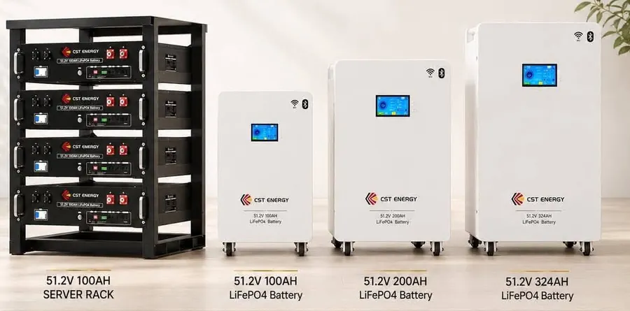แบตเตอรี่ลิเธียม CST ENERGY รุ่นแร็คเซิร์ฟเวอร์และรุ่นตั้งพื้น